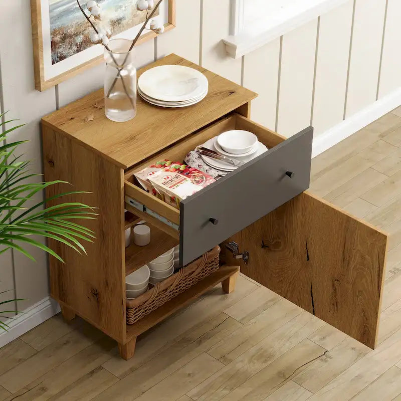 Buffet de rangement avec tiroir et porte pour cuisine, salle à manger