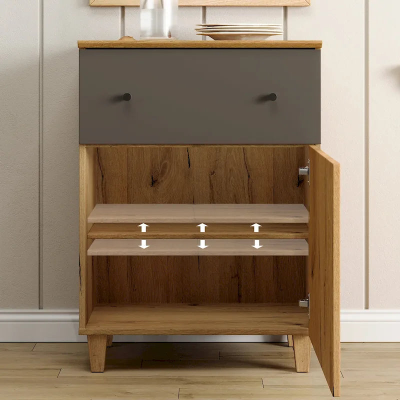 Buffet de rangement avec tiroir et porte pour cuisine, salle à manger