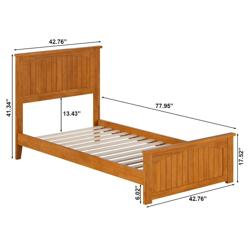 Nantucket Low Profile Platform Bed with Matching Footboard