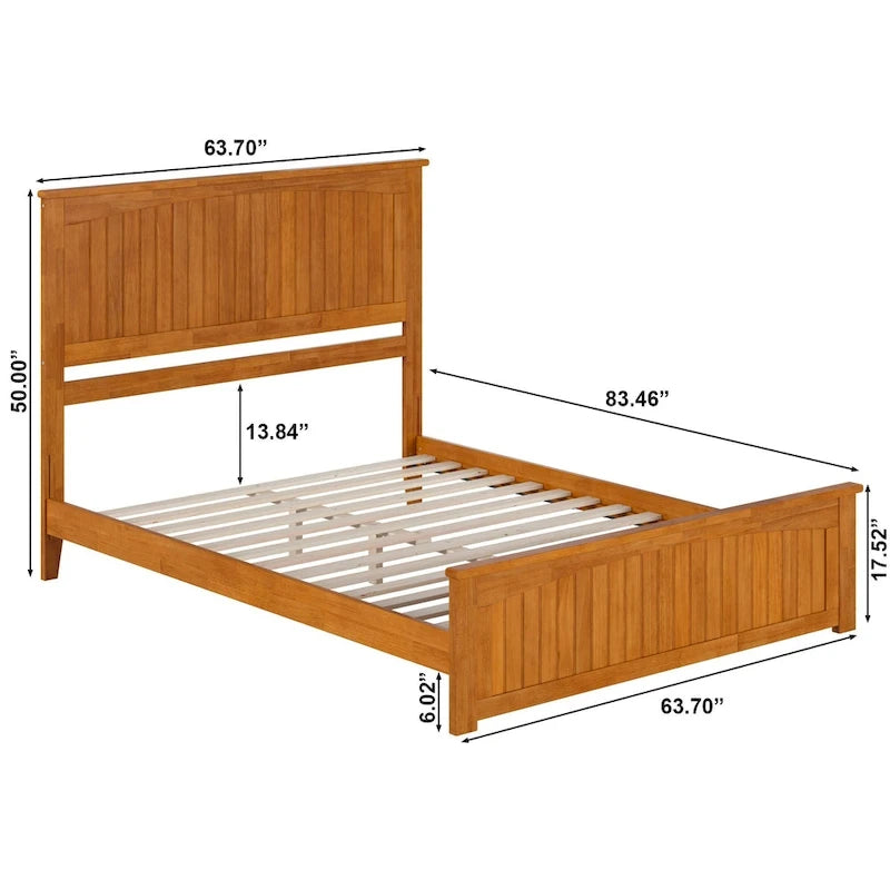 Nantucket Low Profile Platform Bed with Matching Footboard