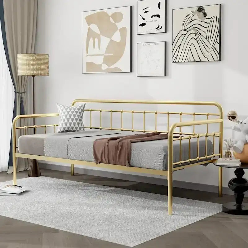 Alazyhome Daybed Metal Bed Frame / Sofa Bed / Living Guest Room