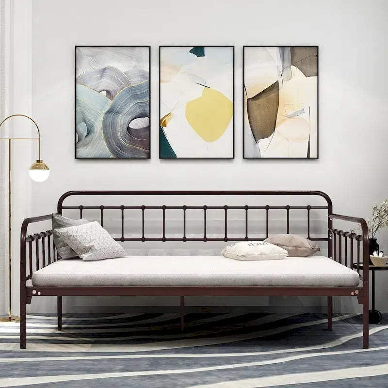 Alazyhome Daybed Metal Bed Frame / Sofa Bed / Living Guest Room
