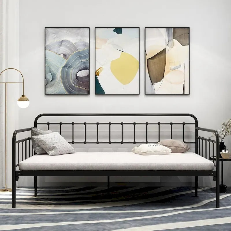 Alazyhome Daybed Metal Bed Frame / Sofa Bed / Living Guest Room
