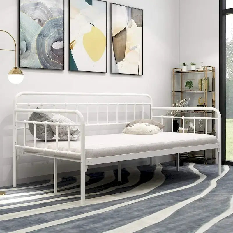 Alazyhome Daybed Metal Bed Frame / Sofa Bed / Living Guest Room
