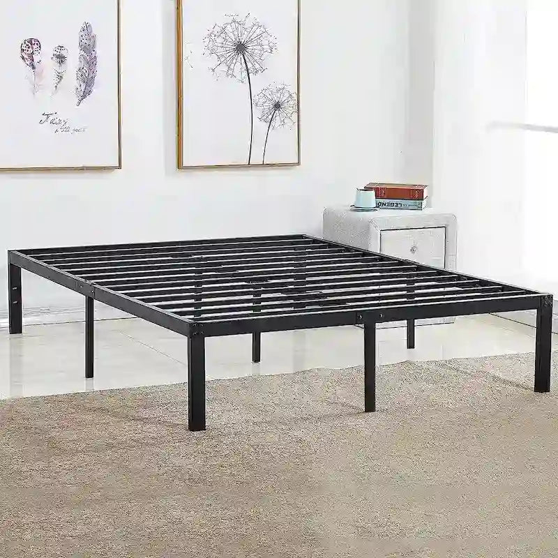 Javlergo 14 Inch Metal Platform Bed Frame, Heavy Duty Steel Slat/No Box Spring Needed
