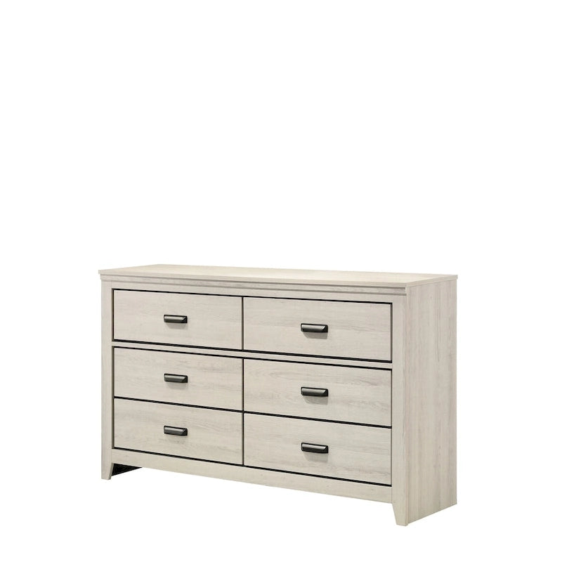 Edyth 3 Piece White LED Panel Bedroom Set