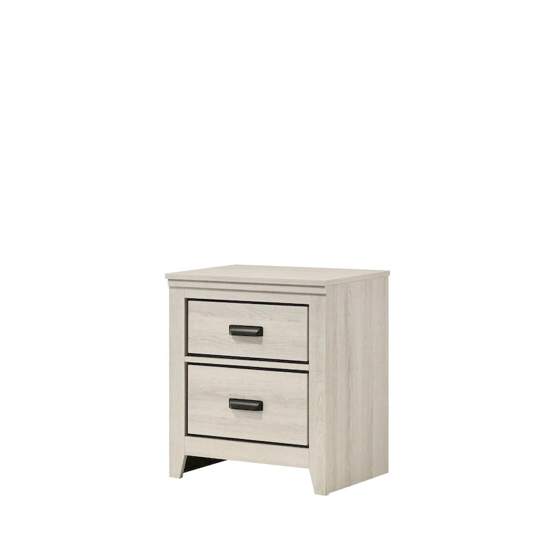 Edyth 3 Piece White LED Panel Bedroom Set