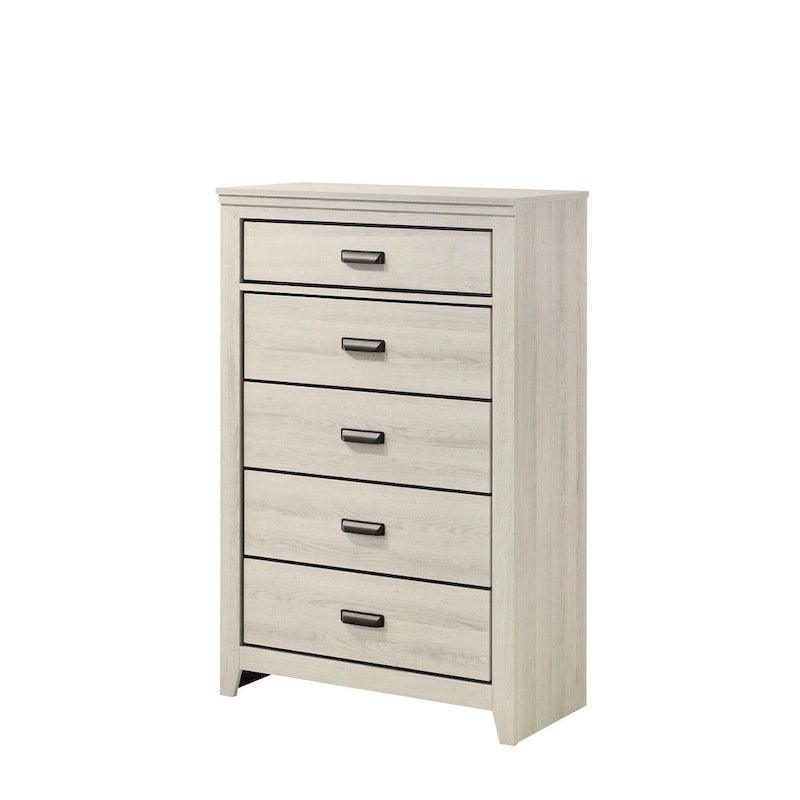 Edyth 3 Piece White LED Panel Bedroom Set