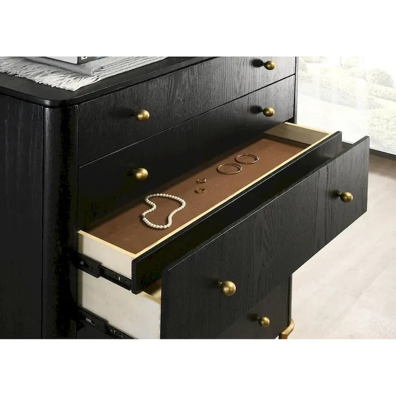 Anser Black and Grey 4-piece Bedroom Set