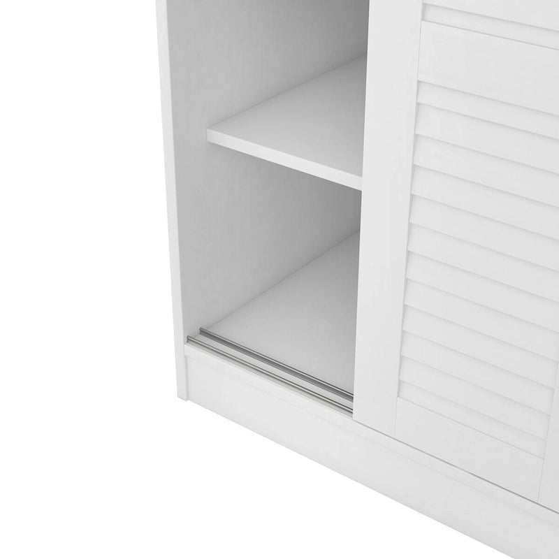 Nestfair 3-Door Shutter Wardrobe with Shelves