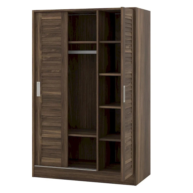 Nestfair 3-Door Shutter Wardrobe with Shelves