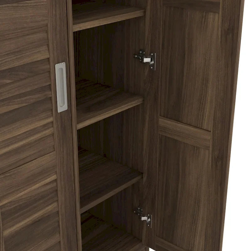 Nestfair 3-Door Shutter Wardrobe with Shelves