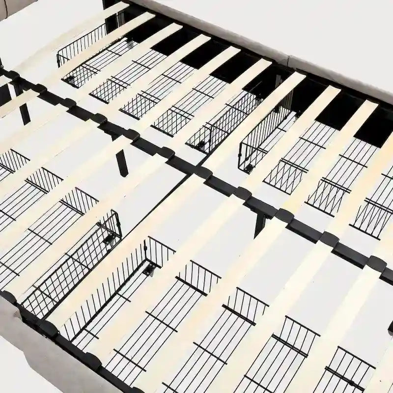 Full Size Platform Bed Frame with 4 Storage Drawers