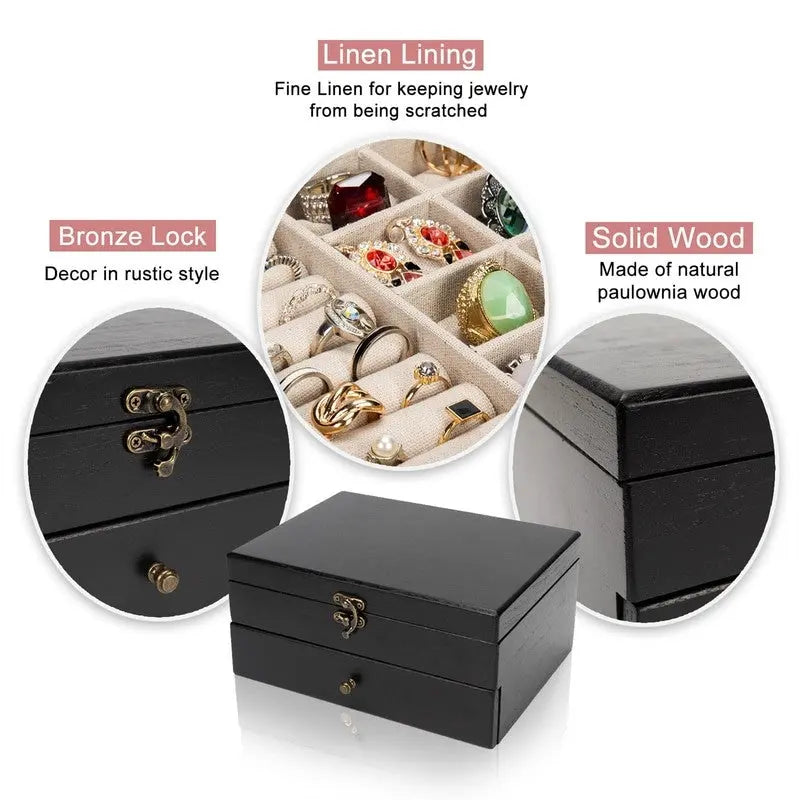 Jewelry Box for Women - 7D x 10W x 4.8H
