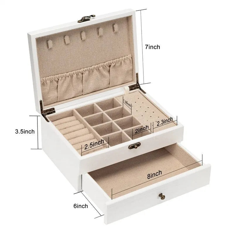 Jewelry Box for Women - 7D x 10W x 4.8H