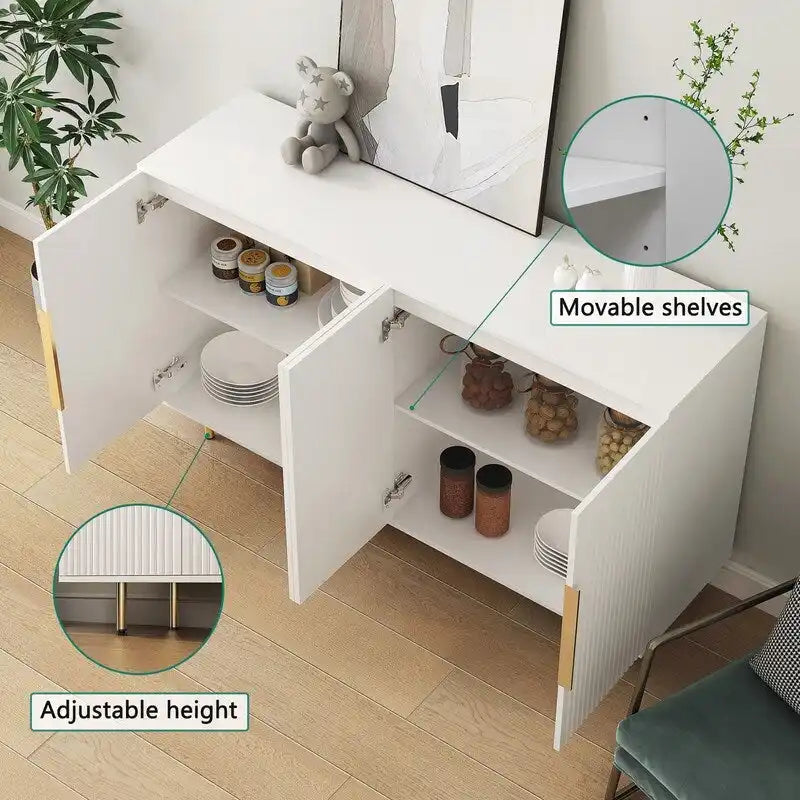56.69W Meuble de rangement moderne avec étagères réglables