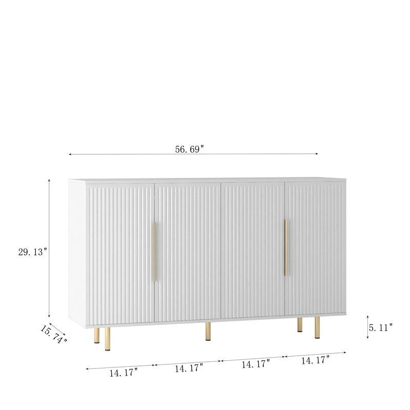 56.69W Meuble de rangement moderne avec étagères réglables