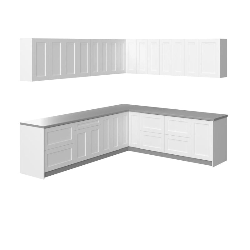 Cuisine Collection Moderne Coloris Blanc Mat Dimensions de Base 10x8,5 Pieds de Large - 102x120