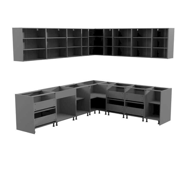 Cuisine Collection Moderne Coloris Blanc Mat Dimensions de Base 10x8,5 Pieds de Large - 102x120