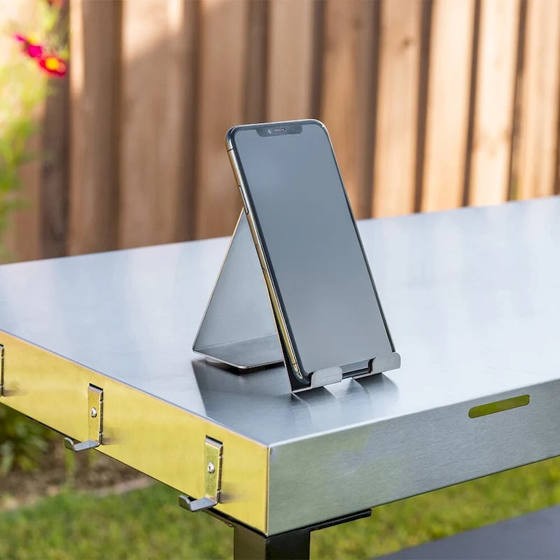 Nexgrill Outdoor Stainless Steel BBQ Preparation Cart w/ Double Shelf