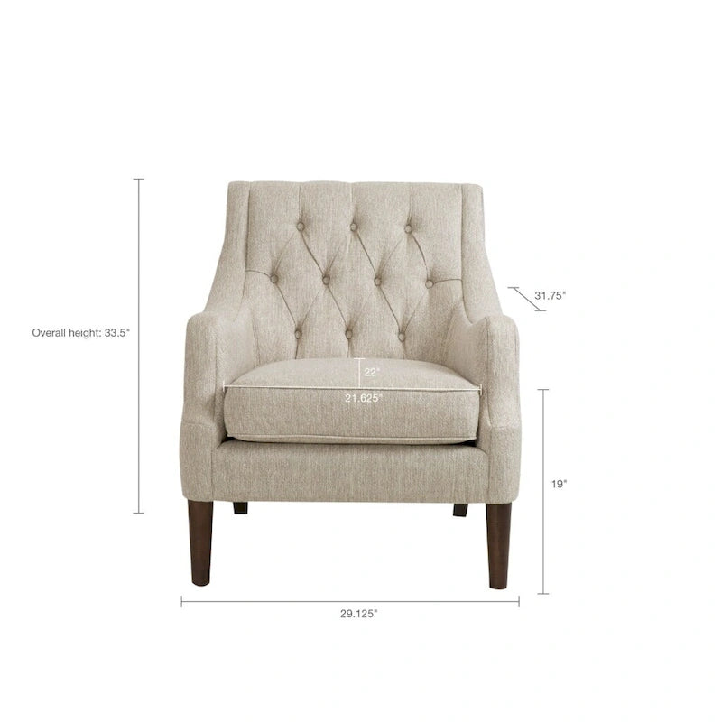 Button Tufted Accent Chairfor Living Room Bedroom Studio,Living Room Chairs Comfy Reading