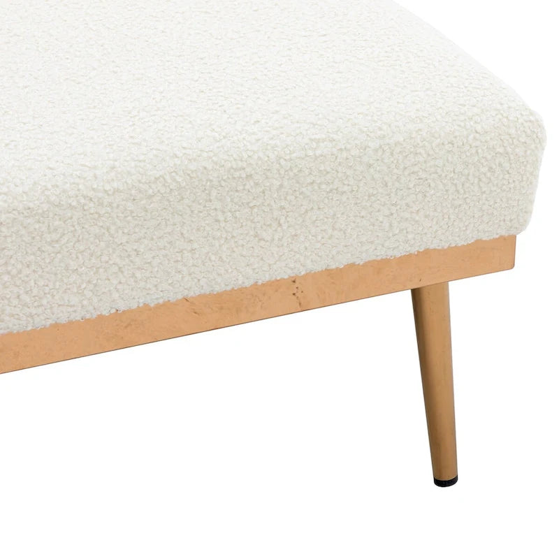 Chaise lounge chair/accent chair,Curved edges, padded with thick foam and upholstered with high-quality fabric