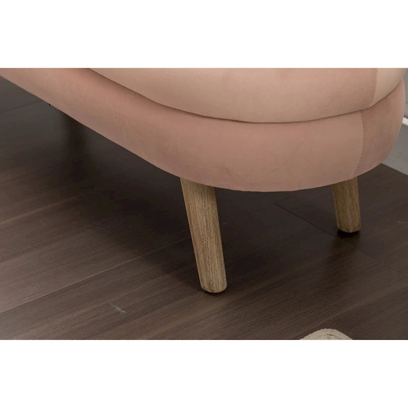 Banc de rangement en tissu de velours Banc de chambre à coucher avec pieds en bois pour salon, chambre à coucher, intérieur