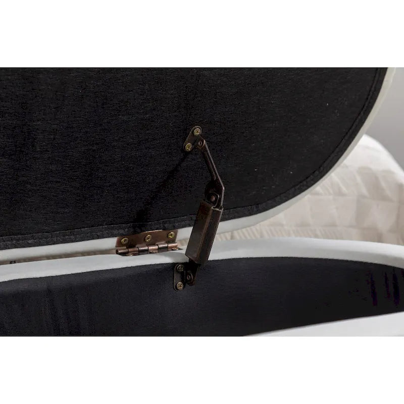 Banc de rangement en tissu de velours Banc de chambre à coucher avec pieds en bois pour salon, chambre à coucher, intérieur