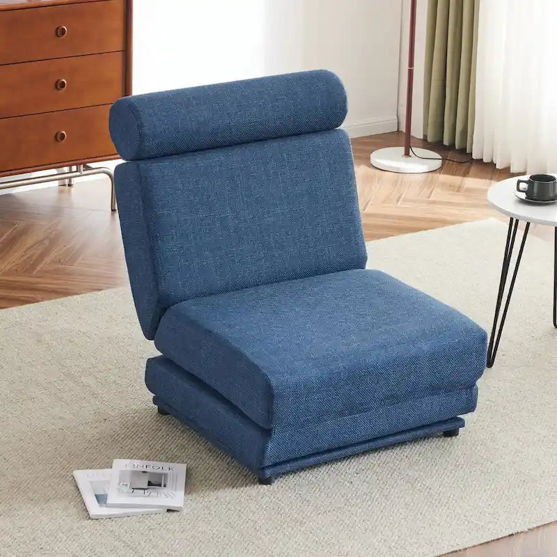 Single Sofa Chair Foldable Bed with Pillow,Portable Sofa Bed,Sofa Chair,Made of Breathable and Wearable Linen
