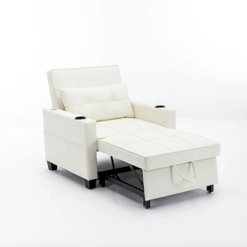 Futon Chair Bed Convertible Chair 3-in-1 Pull Out Sleeper Chair Beds with USB Ports