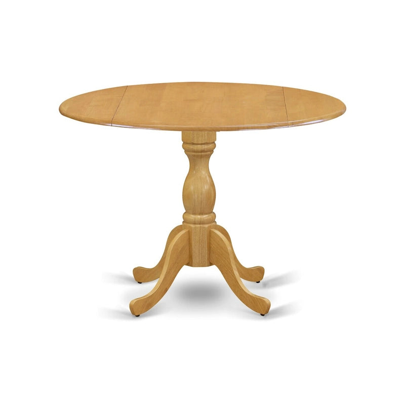 East West Furniture 5 Piece Dining Room Table Set- a Round Kitchen Table and 4 Dining Chairs, (Finish Options)