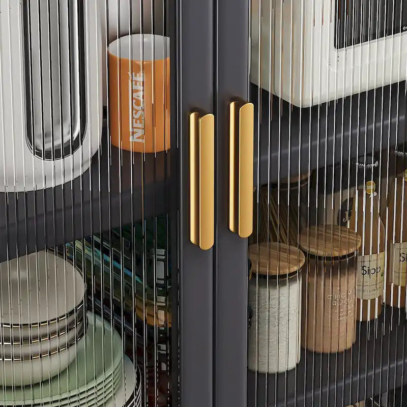Étagères de cuisine ouvertes, du sol au plafond, rangement micro-ondes multiniveaux, armoire de rangement pour bols, armoires latérales