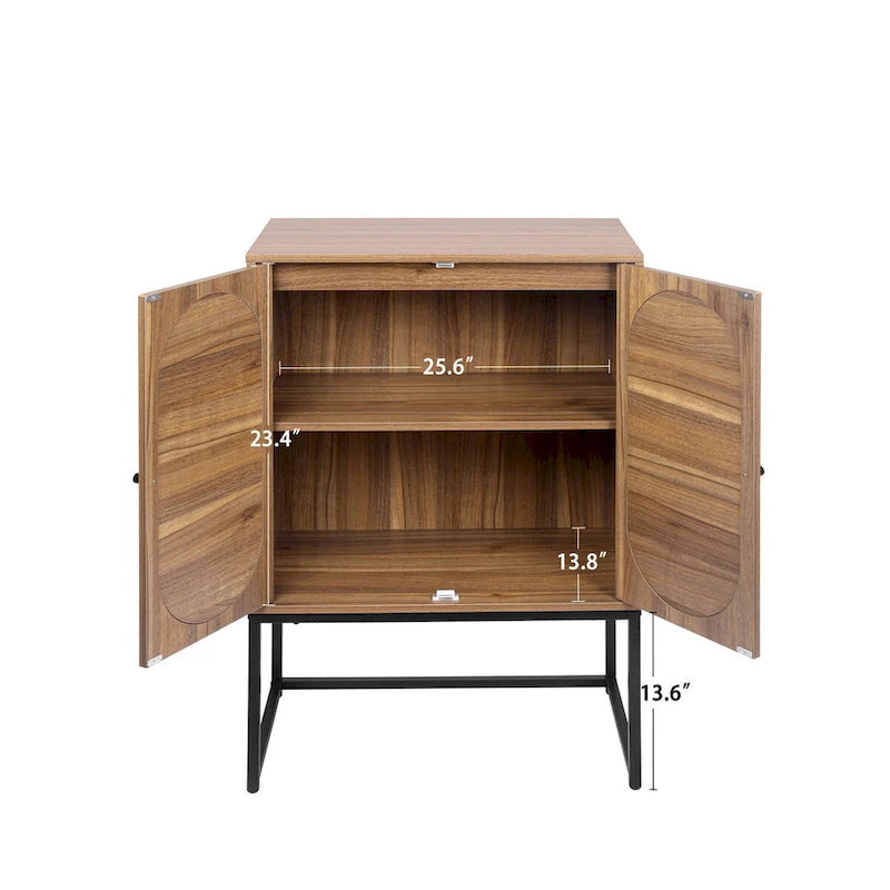 Meuble Haut en Rotin Naturel 2 Portes, Étagère Réglable, Montage Facile, Armoire Autonome pour Salon Chambre à Coucher