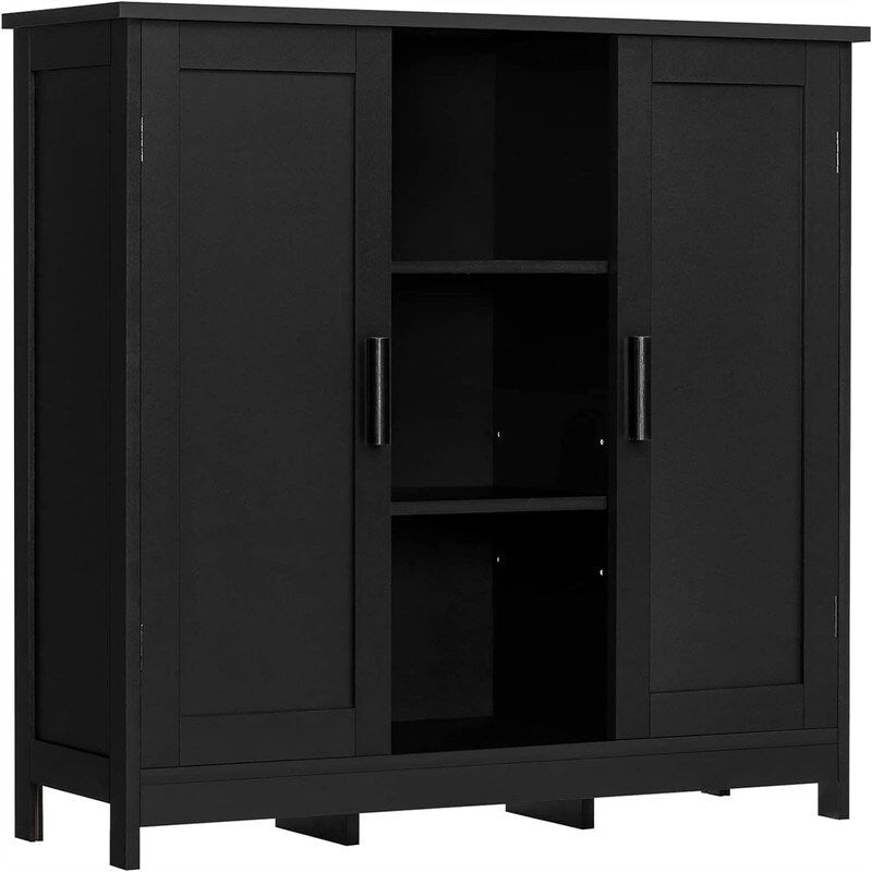 Meuble de rangement 2 portes, 4 étagères - 30P x 90L x 80,5H cm