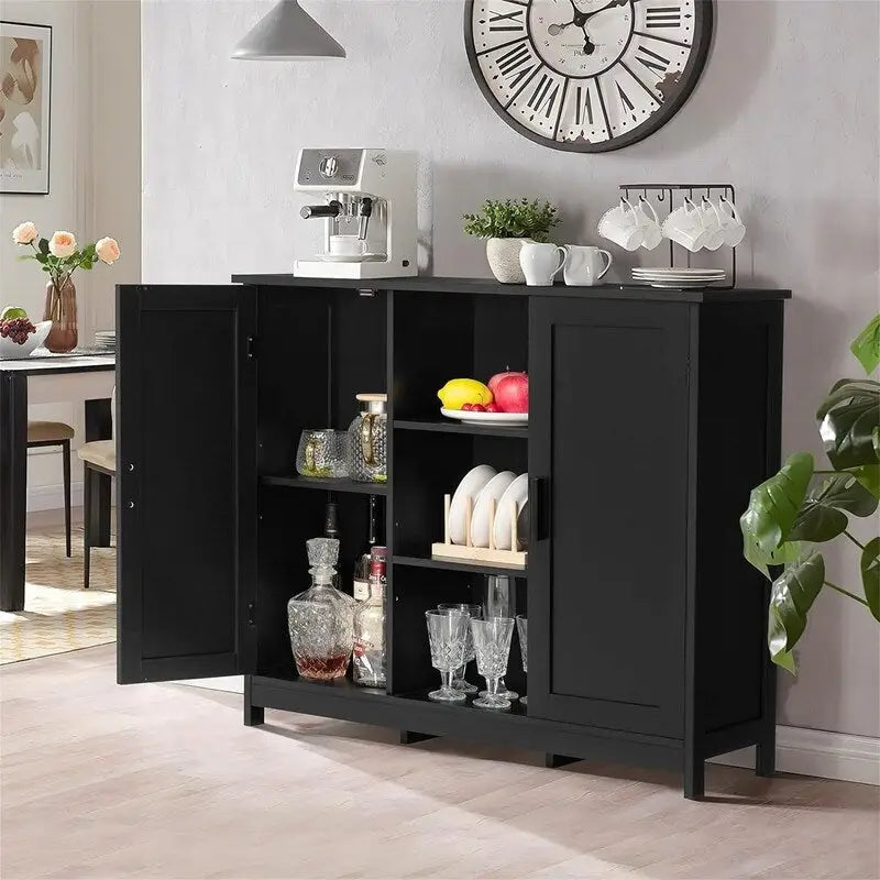 Meuble de rangement 2 portes, 4 étagères - 30P x 90L x 80,5H cm