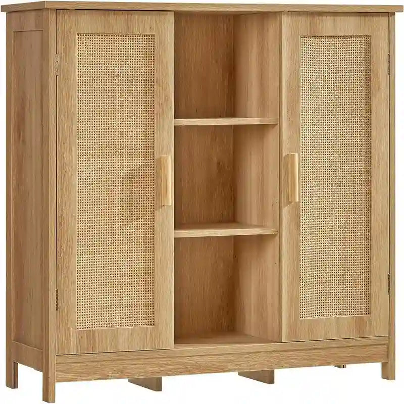 Meuble de rangement 2 portes, 4 étagères - 30P x 90L x 80,5H cm