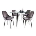 Silver Orchid Barton-Naldi 5-Piece Rectangular Dining Set
