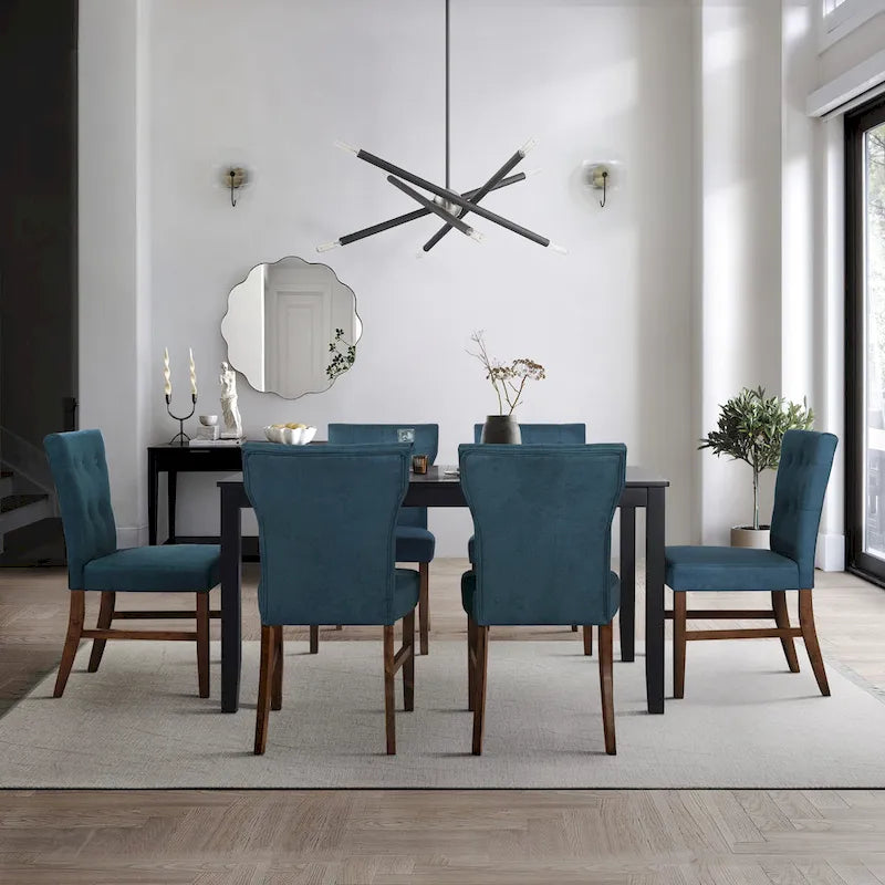 CraftPorch Mid-Century Modern 7-Piece Wooden Dining Chair