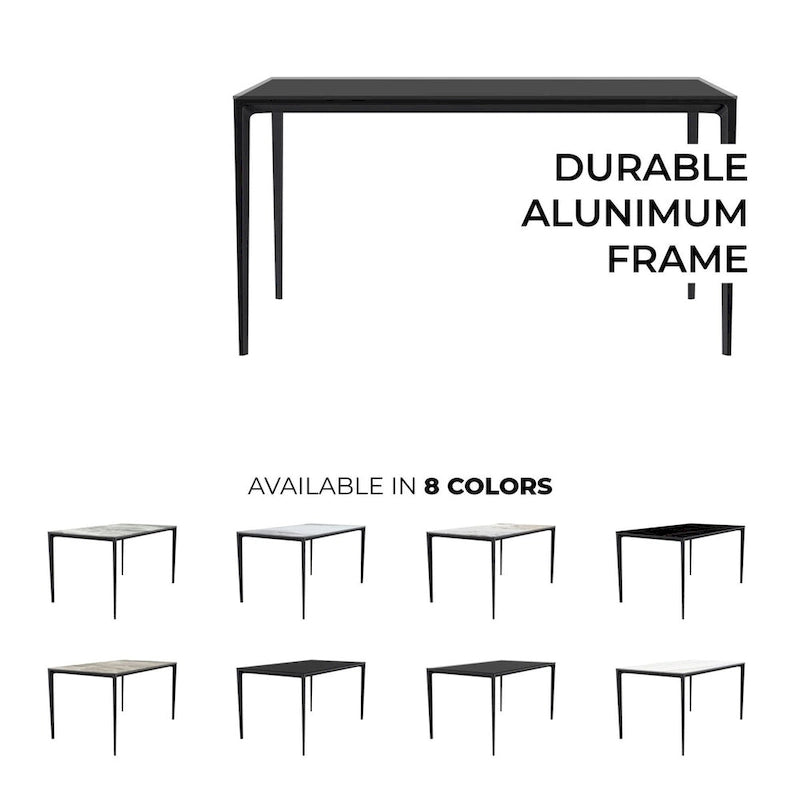 Avo 55 Rectangular Dining Table with Glass/Stone Top
