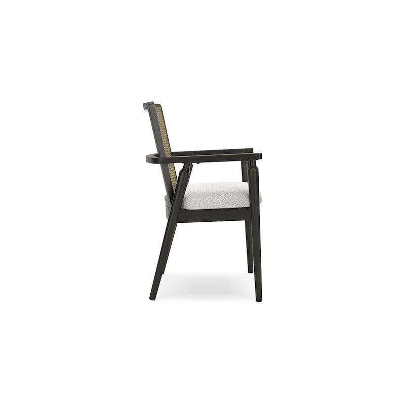 Signature Design by Ashley Galliden Black/Gray Dining Arm Chair - 22.13W x 22.38D x 35.13H