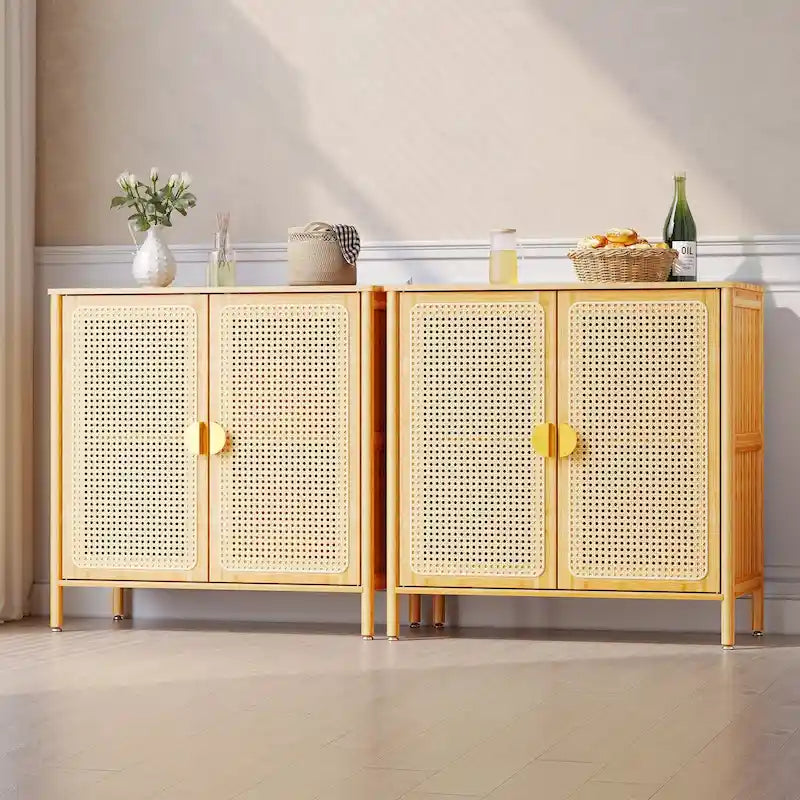 Buffet bahut 2 portes avec rangement – 81 cm (L) * 41 cm (P) * 79 cm (H)