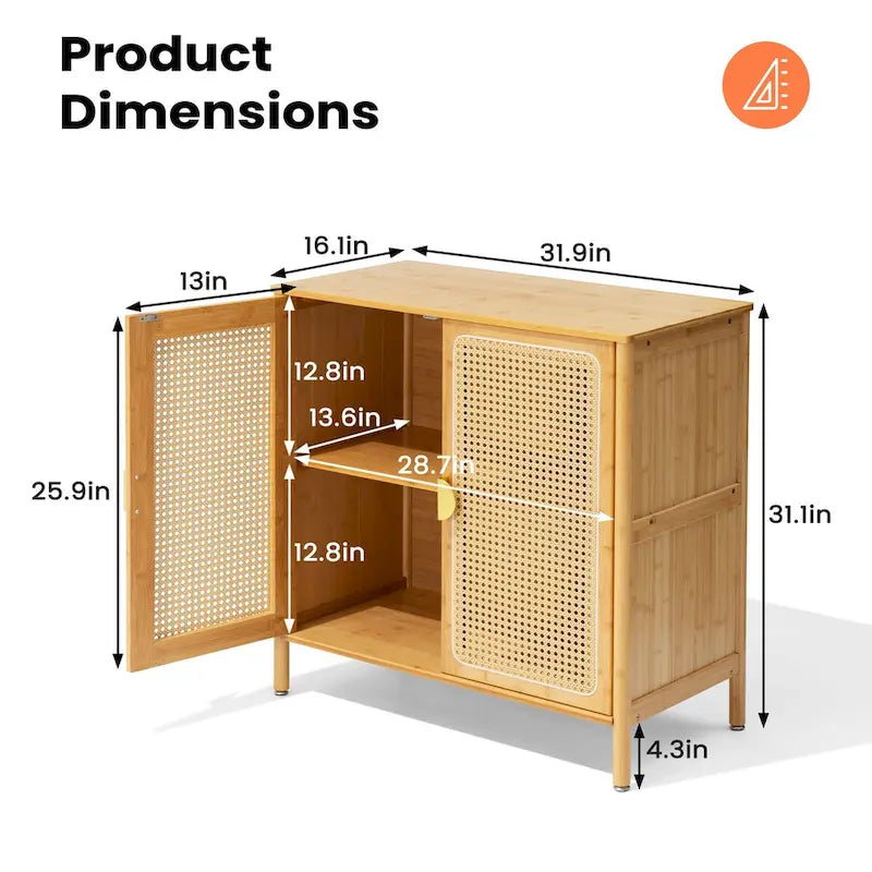 Buffet bahut 2 portes avec rangement – 81 cm (L) * 41 cm (P) * 79 cm (H)