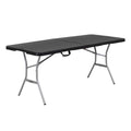 Lifetime 6-Foot Fold-In-Half Table, Black (Light Commercial)