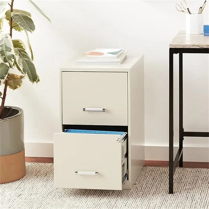 8 Deep 2-Drawer File Cabinet - 14.5D x 18W x 25H