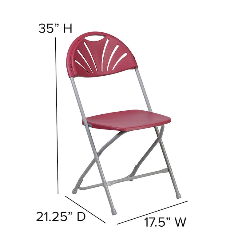 650 lb. Capacity Plastic Fan Back Folding Chair