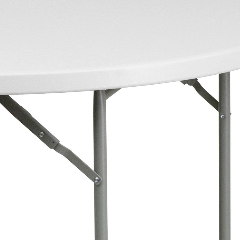 48 Round Granite White Plastic Event and Party Folding Table