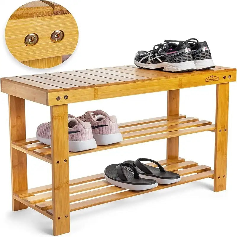 Banc à chaussures 3 niveaux - 11P x 27,6L x 17,7H