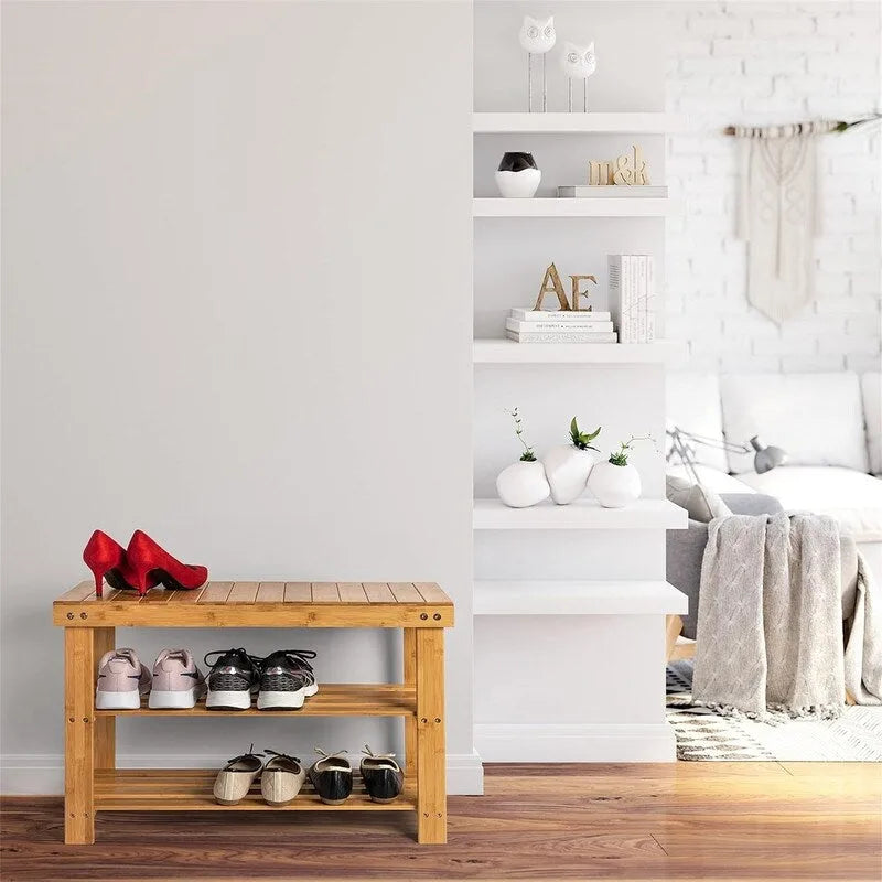 Banc à chaussures 3 niveaux - 11P x 27,6L x 17,7H