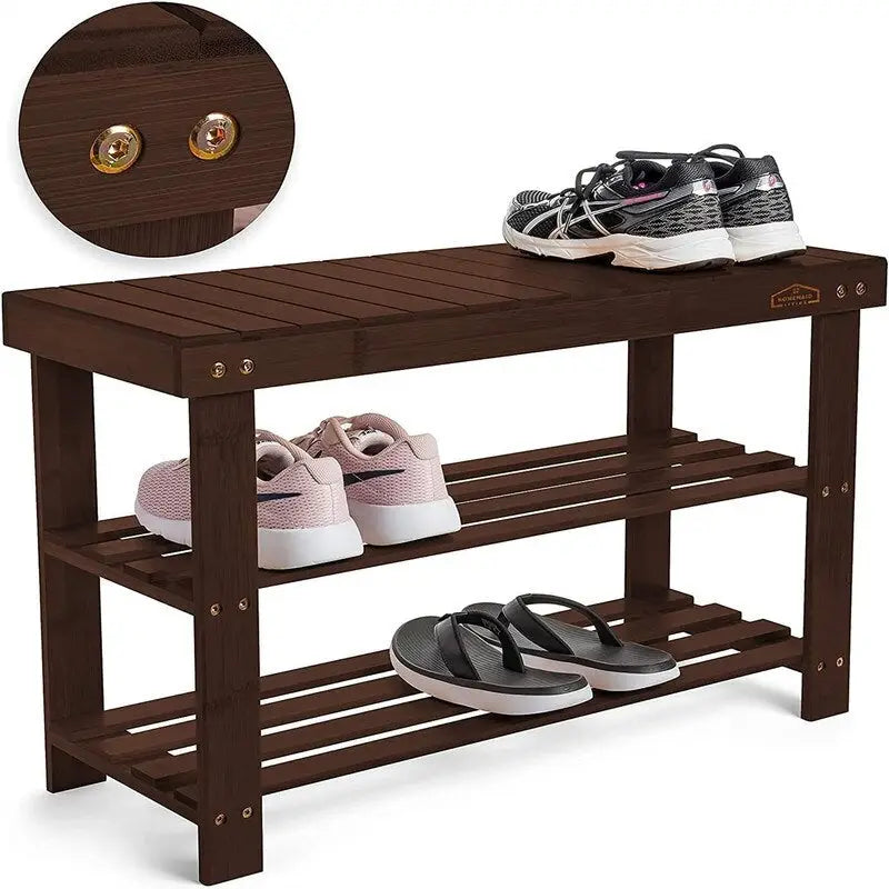 Banc à chaussures 3 niveaux - 11P x 27,6L x 17,7H