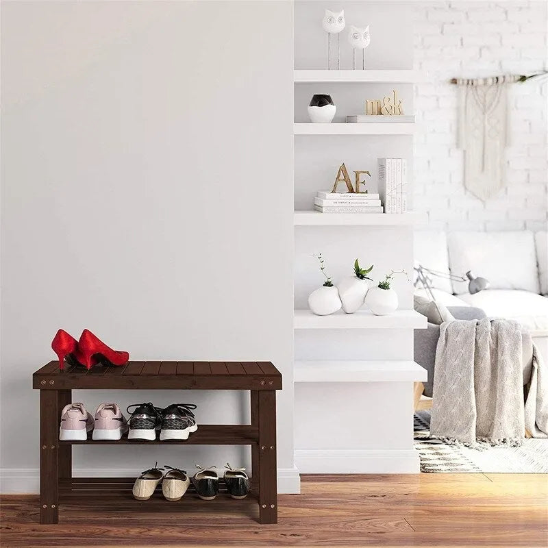 Banc à chaussures 3 niveaux - 11P x 27,6L x 17,7H